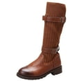 thumbnail image 2 of LSLJS Bottes pour Femmes Rétro à Semelle Plate Chaussures Décontractées Bottes Grande Taille Chaussures à Enfiler, Ballerines pour Femmes Bottes Mi-Mollet, Bottes pour Femmes, 2 of 9