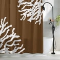 thumbnail image 2 of Shower Curtains for Bathroom-36"x72",Modern Abstract White Ocean Coral Waterproof Bath Curtain Grommet Shower Curtain Set with Hooks, 2 of 9