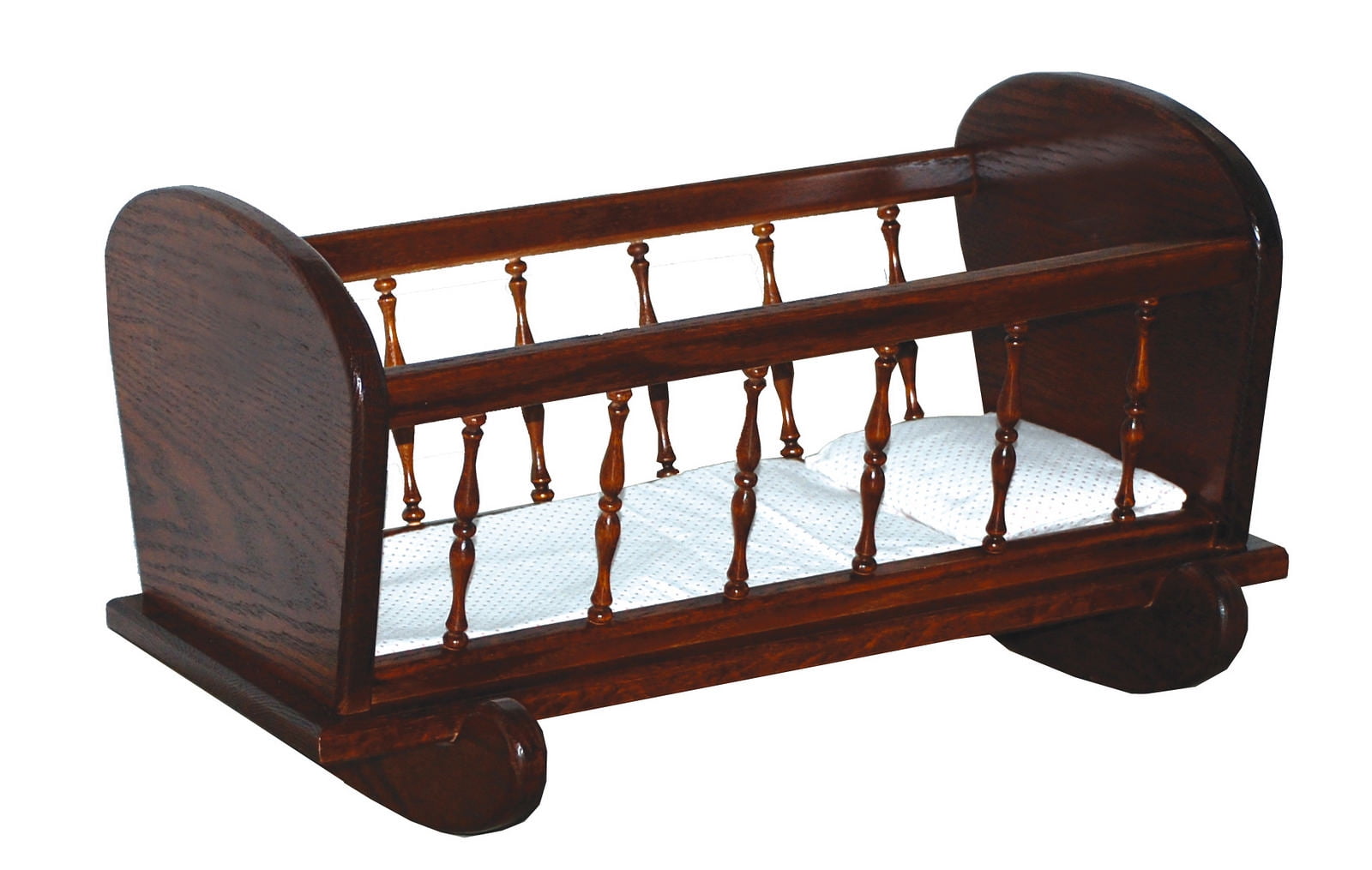 Furniture Barn USA™ Toy Doll Oak Cradle with Spindles