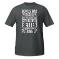 thumbnail image 2 of Step Dad Fathers Day Bonus Dad gift from wife son daughter Premium T-Shirt (Dark Heather, 2XL), 2 of 2