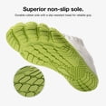 thumbnail image 4 of KOLILI Women Water Shoes Quick-Dry Aqua Shoes Non-Slip Barefoot for Beach Hiking Swim Pool Kayaking Surfing White/Grass Green 8.5, 4 of 7