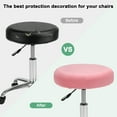 thumbnail image 4 of Uxcell 4-Pack Bar Stool Covers Round, for 12-14 Inch Velvet Washable Stool Cushion Slipcover with Elastic Bands [Pink], 4 of 7