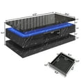 thumbnail image 5 of Blotout Large Modern High Glossy LED Coffee Table with 2 Storage Drawers, 3 Tiers-Layer Center Tables w/60,000 Colors LED Lights/Marbling Print for Livings Room, 5 of 8