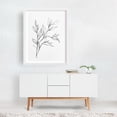 thumbnail image 2 of Minimalist Flower Line Drawing - Line Drawing Line Art Botanical Minimalist Black and White Nature Floral Modern Art White Framed Wall Art Print 9 x 12 inches, 2 of 3
