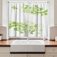 thumbnail image 2 of Ambesonne Green Kitchen Curtains, Floral Curly Branches Design, 55"x45", Apple Green Pale Green, 2 of 3