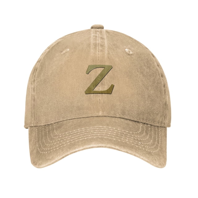ZICANCN Casquette de Baseball Réglable Femmes, Chapeaux Alphabet Z Pattern pour Hommes Adulte Lavé Coton Denim Baseball Caps Mode, Naturel