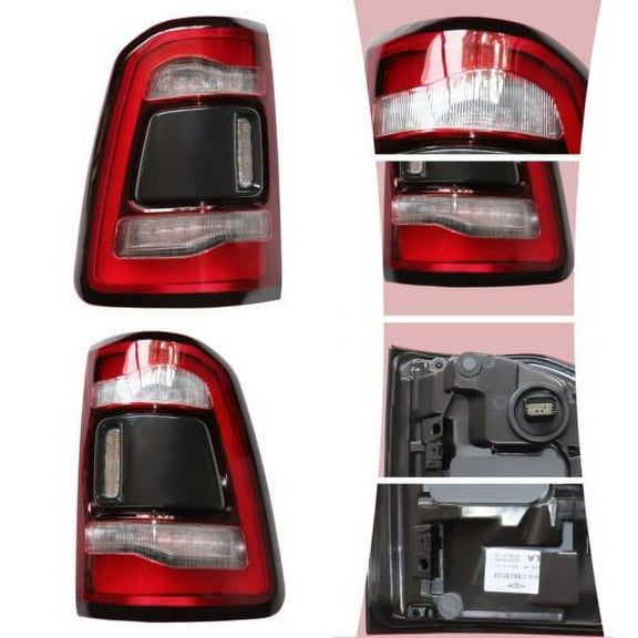 2pcs Left Right Taillight Fits Dodge RAM 1500 2019 2020 2021 2022 LED Rear Lamps
