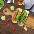thumbnail image 3 of Tacos Holder Tacos Stand Rack Tray Plate Wood Pie Holder Wood Material Mexico Food Holder Household Tacos Shells Holder, 3 of 14