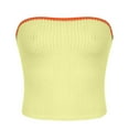 thumbnail image 4 of Sngxgn Lace Camisole Tank Tops for Women, Soft Stretch Ribbed Cotton(Yellow,M), 4 of 4