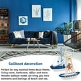 thumbnail image 2 of 2pcs Miniature Sailboat Model Decoration for Office Bedroom Desktop Ornament, 2 of 6