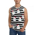 thumbnail image 2 of Goofa Cute Chicken Printed Men's Sleeveless T-Shirt - Athletic Gym Workout Tank Top for Men - Moisture-Wicking, UPF 30+ Quick-Dry Muscle Tee-3X-Large, 2 of 8