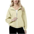thumbnail image 2 of HongQid Hoodies for Women Soft Zip Up Hooded Long Sleeve Casual Oversized Sweatshirt Hooded Tops, 2 of 8