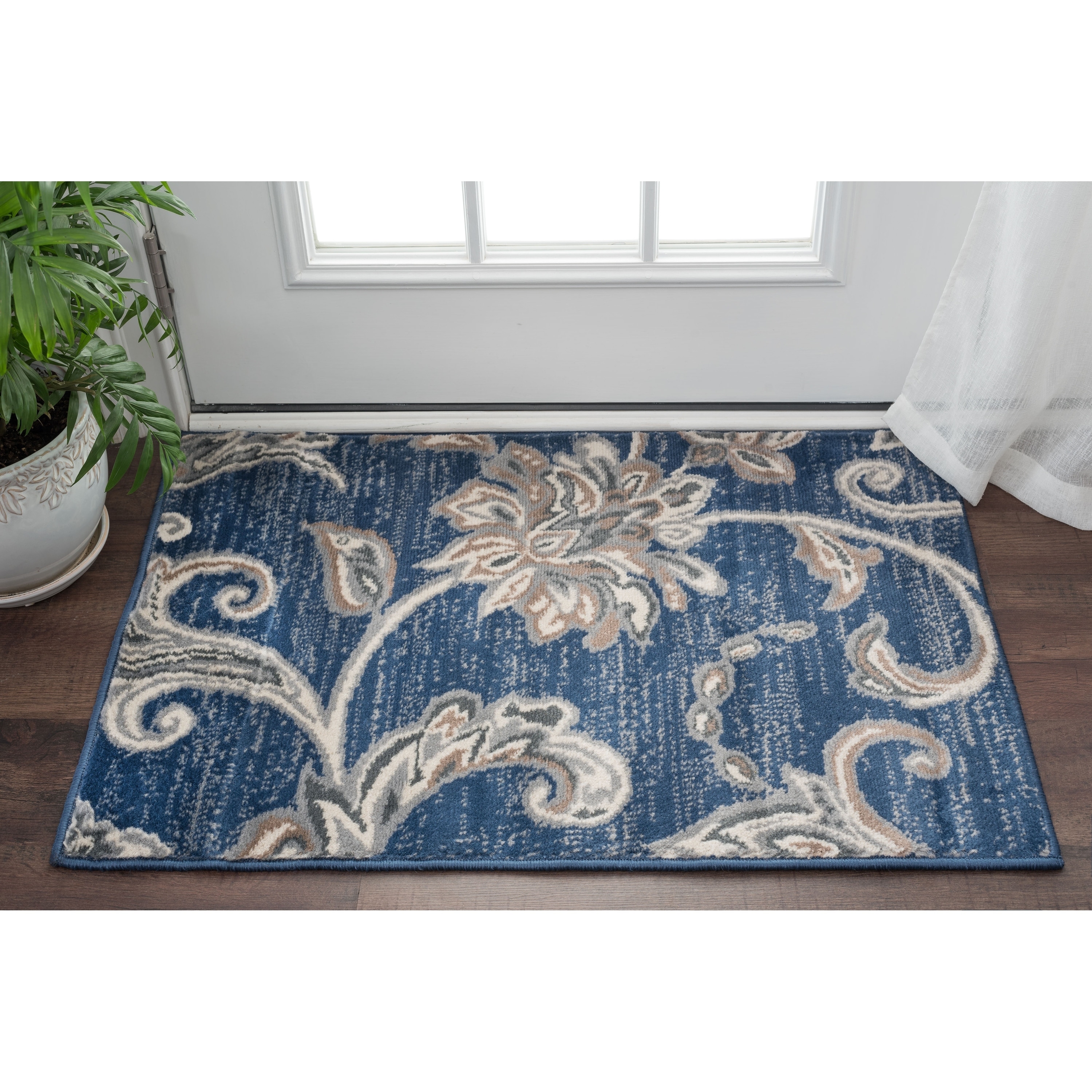 Alise Rugs Carrington Transitional Floral Scatter Mat Rug