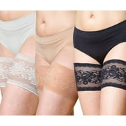 Bandelettes Thigh Bands-Black PEONY, Size Small