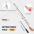 thumbnail image 7 of FYNIGO Interactive Cat Feather Toys for Indoor Cats Kittens,2 Retractable Cat Teaser Wand and 1 Rainbow Wand with 9 Refills and 2 Spare Hook(14 Pack), 7 of 7