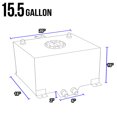 thumbnail image 7 of For 15.5-Gallon Aluminum Street/Drift/Strip/Racing Fuel Cell Gas Tank with Level Sender and Black Cap, 7 of 7