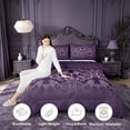 thumbnail image 3 of meiyoeat Vintage Damask Print Queen Comforter Set For Adults,Gothic Bat Comforter Sets Queen For Men Women, Purple Black,Black Reversible,3-Piece, 3 of 7