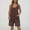 Brown, variant on Women's Denim Rompers Shorts Summer Sleeveless Loose V Neck One Piece Short Jean Jumpsuits with Pockets