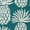 Ocean Teal, variant on E by Design Pineapple Pattern Indoor/Outdoor Rug Shark Blue - 5' x 7'