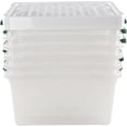 thumbnail image 7 of 6-Pack Clear Plastic Storage Boxes, 35 L Plastic Storage Bins with Lids, 7 of 7