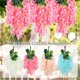 thumbnail image 5 of 18 piezas de glicina artificial colgante, guirnalda de flores artificiales para decoración del hogar y bodas, 5 of 7
