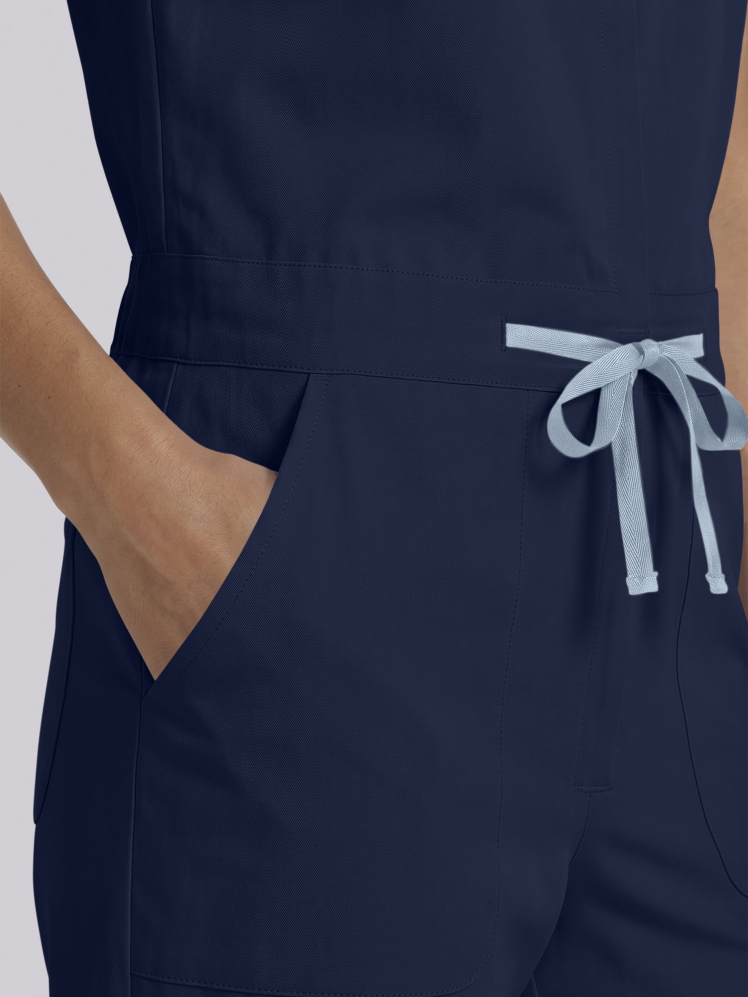 Scrubstar Ultimate Women’s Antimicrobial Drawstring Straight Leg Scrub Jumpsuit, Sizes XS–2XL