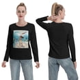 thumbnail image 1 of Moana Chandail en Molleton pour Femmes, Coton Classique Manches Longues, Chandail Col Rond pour Femmes TTG, 1 of 5