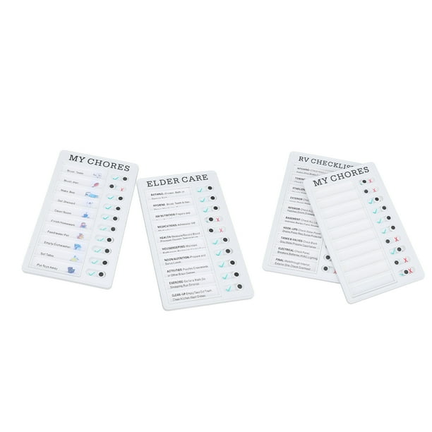 Tabla de tareas para niños, tabla de tareas de 4 piezas Tabla de tareas para mi familia Tabla de tareas muy recomendada