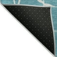 thumbnail image 3 of Addison Rugs Chantille Indoor/Outdoor Transitional Squares Teal Washable Rectangle Rug, 8' x 10', 3 of 6