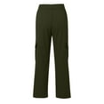 thumbnail image 4 of BRDFRL Cargo Pants Tactical Hiking Pants for Women Stretchy Waist Army Green L, 4 of 6