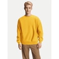 thumbnail image 3 of Wyobmus Mens Sweatshirts No Hood Fashion Casual Fall Pullover Long Sleeve Crewneck Loose Tops Comfort Soft Solid Color Sweatshirt Yellow, 3 of 5