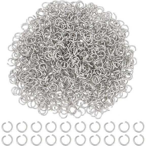 Jump Rings 5mm Stainless Steel 2000 Pieces Open Connectors