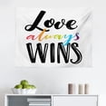 thumbnail image 1 of Pride Tapestry, Romantic Hand Written Words on an Abstract Backdrop with LGBT Community Elements, Fabric Wall Hanging Decor for Bedroom Living Room Dorm, 2 Sizes, Multicolor, by Ambesonne, 1 of 1