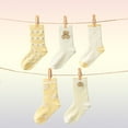 thumbnail image 3 of Balabala Girls Cotton Blend Crew Socks, 5-Pack Cute Ruffle Animal Socks, Soft Stretch School Socks for All-Season Wear (4–14 Years), 3 of 6