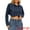 Dark Blue, variant on Women's Button Down Cargo Washed Jean Jackets S Dark Blue
