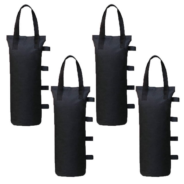Bolsas de pesas para arena, pesas para piernas para tienda emergente, parasol, bolsa para pies, color negro, 4 Uds.