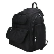 24L - Waterproof Mummy Baby Nappy Changing Large Luggage Shoulder Bags Diaper Black