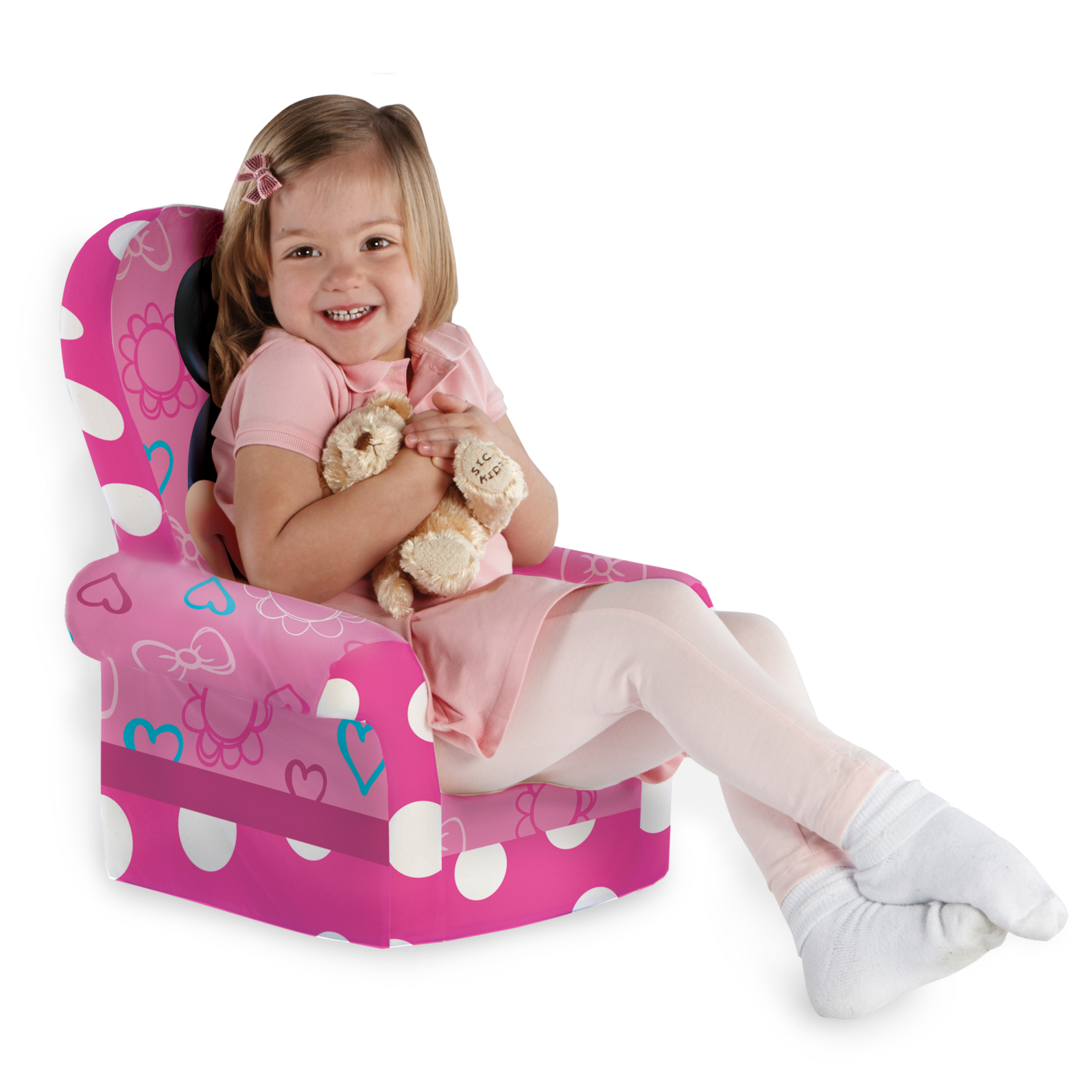 Marshmallow Furniture, Children's Foam High Back Chair, Disney's Minnie Mouse, by Spin Master - image 4 of 4
