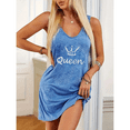 thumbnail image 6 of MLDRA Nightgowns for Women Sleeveless Pj Dress Sleepwear Tank Night Gowns Queen's Crown Pattern Sleepshirts Casual Loungewear, 6 of 6