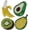 1 set, variant on Fruit Beaded Patches Banana Avocado Kiwi Fruit Durian Rhinestones Sew on Patches Handmade Beaded Appliques DIY Garment Decoration  4pieces