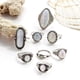 thumbnail image 4 of 8PC Anillo de joyería de plata Piedra preciosa Natural Boho Anillos, 4 of 8