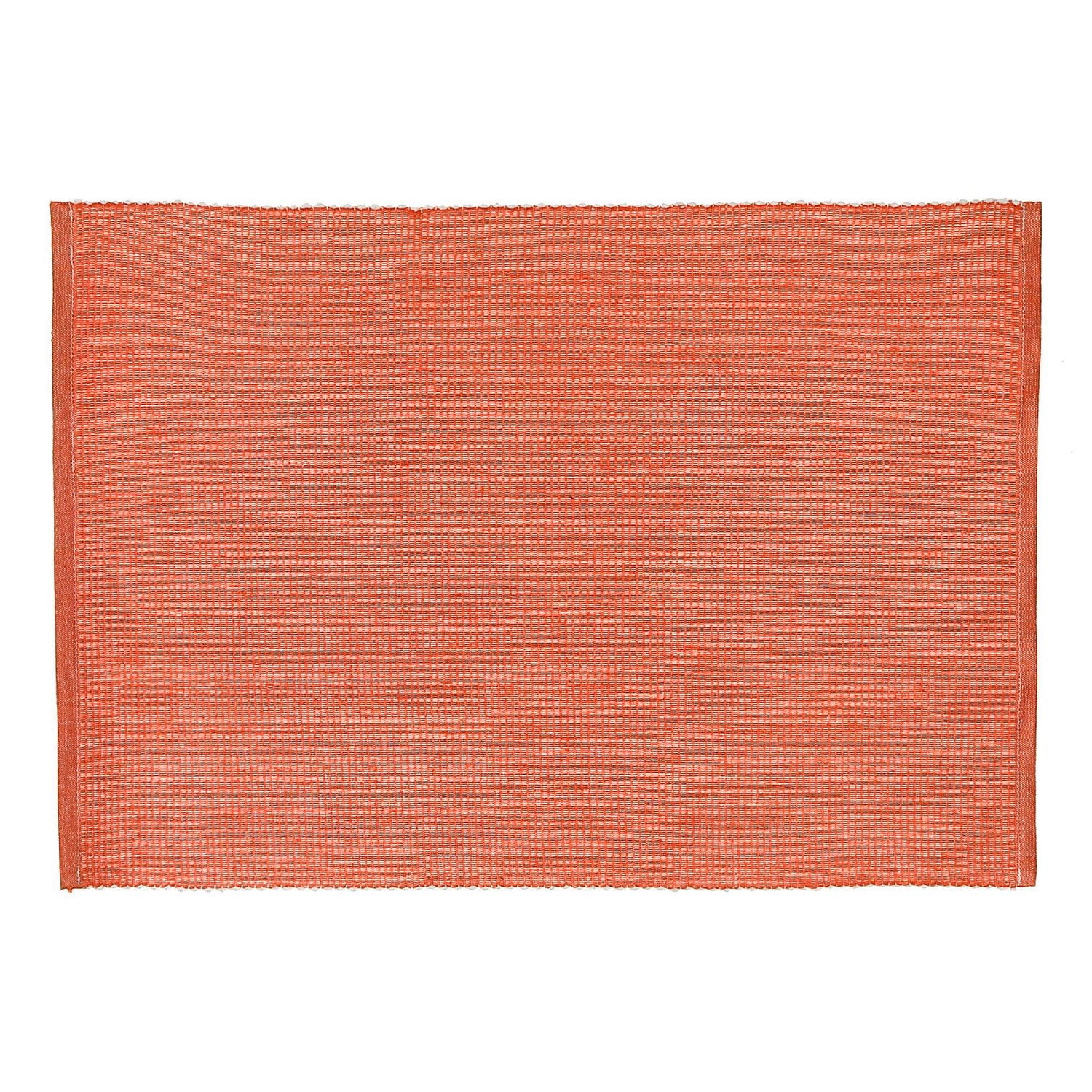 Chambray Ribbed Placemat (Orange) - Set of 12