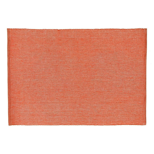 Placelet À Côtelettes Chambray (Orange) - Ensemble De 12