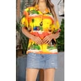 thumbnail image 4 of HAPPY BAY Women's Button Down Blouses Casual Summer Beach Party Blouses Shirt Tropical Blouse Short Sleeve Button up Hawaiian Dresses for Women S Holiday Tribal, Yellow, 4 of 6
