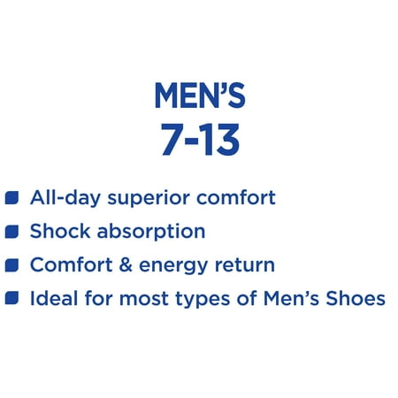 Equate Work Gel Insoles, Men's 7-13, 1 Pair