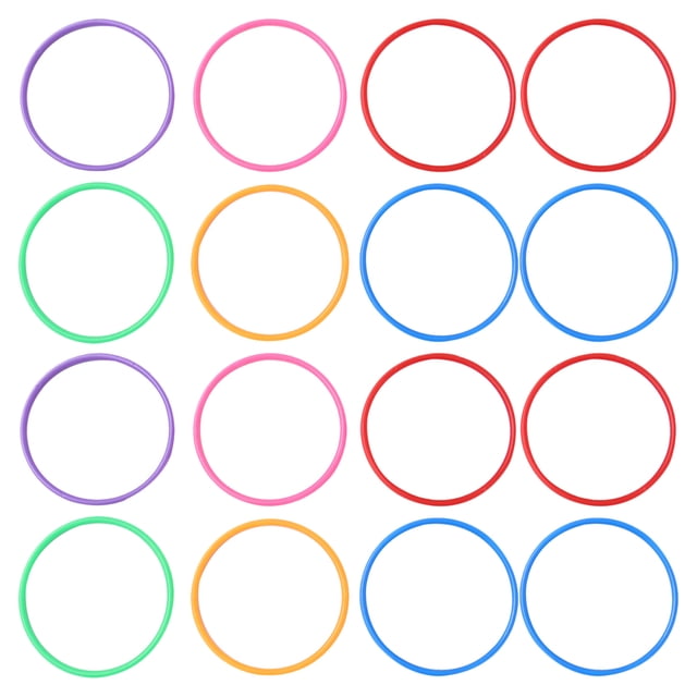 20pcs of One Bag Solid Circle Ring Plastic Toss Rings Kids Ring Toss Game Funny Throw Ring for Carnival Garden Backyard Outdoor Games (15cm Random Color)