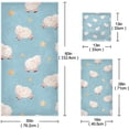 thumbnail image 2 of Coolnut Watercolor Sheep Bath Towels Soft Absorbent Bath Towels Bath Towel Set of 3 for Home Hotel Bathroom Decor, 2 of 6