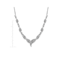 thumbnail image 3 of Women's Finecraft 1/2 cttw Diamond Necklace & Tennis Bracelet Set in Rhodium-Plated Brass, 3 of 5
