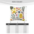 thumbnail image 4 of ZICANCN Cute Watercolor Flowers Leaves Throw Pillow Covers, Bed Couch Sofa Knit Decorative Pillow Covers for Living Room Farmhouse, 22"x22", 4 of 8