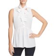 thumbnail image 1 of Blusa Peplum Le Gali con Cuello Anudado y Volantes para Mujer Blanco XS, 1 of 1